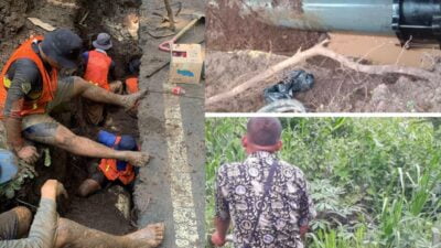 Perbaikan Pipa Di Kebongede Telah Selesai, Warga Dapat Kembali Menikmati Air Bersih