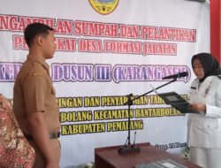 Kepala Desa Bantarbolang Melantik Dan Mengambil Sumpah Perangkat Desa Kadus 3 Karangasem