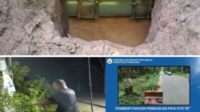 Perbaikan Pipa Air Bersih 16″ Di Bantarbolang Telah Rampung!