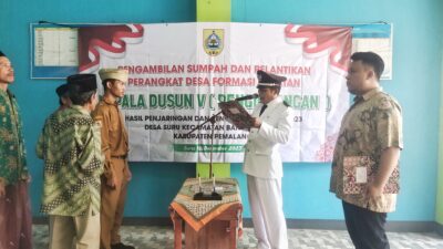 Resmi Dilantik, Perangkat Desa Formasi Kadus 5 Pengandingan Suru Bantarbolang Pemalang