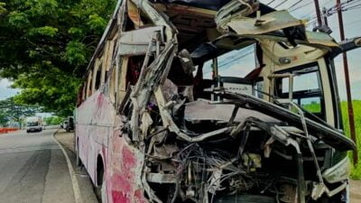 Bus Simpatisan Hanura Terguling Di Tol Ngawi, 3 Orang Meninggal Dunia