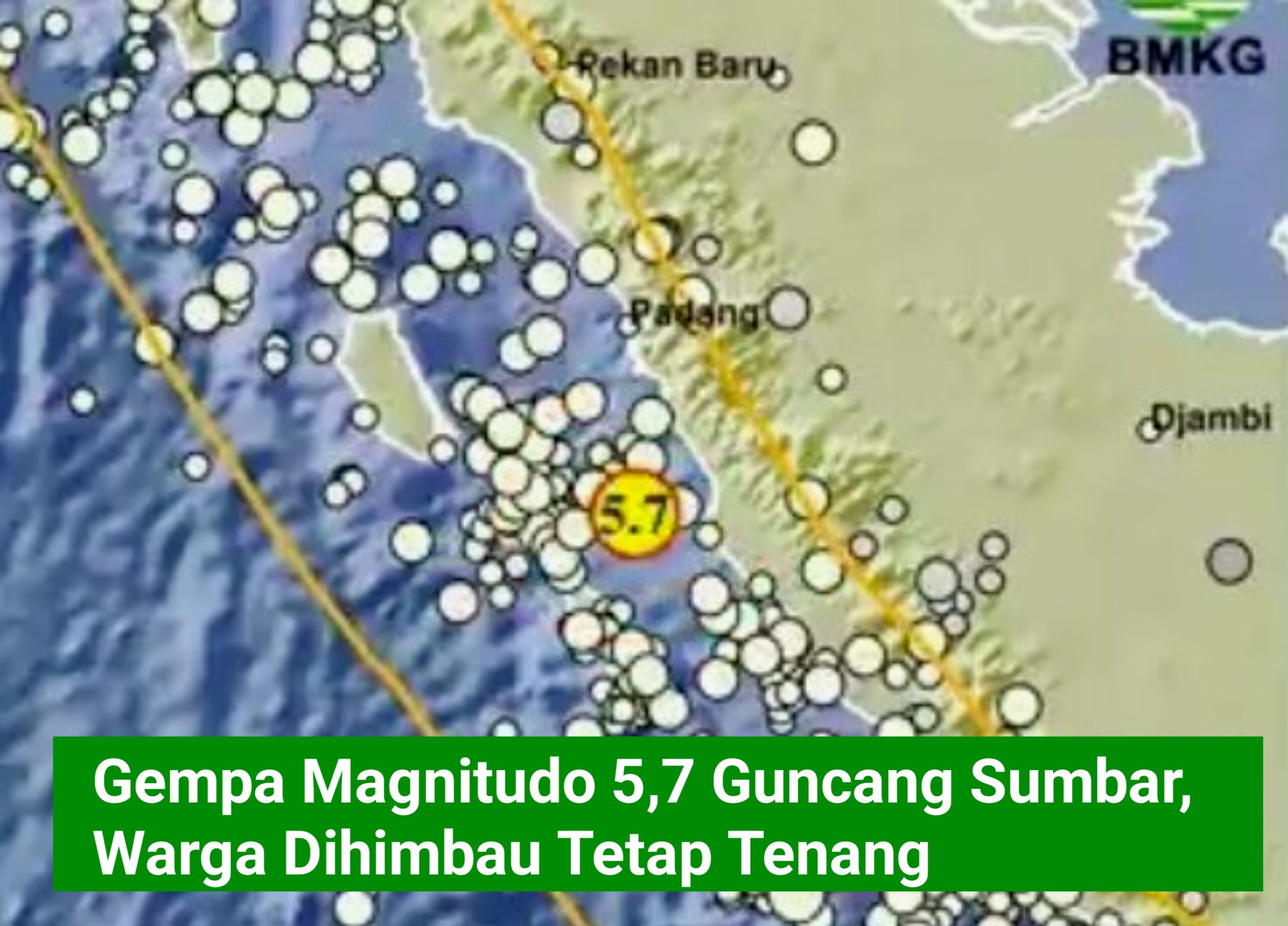 gempa magnitudo 5,7 guncang sumbar