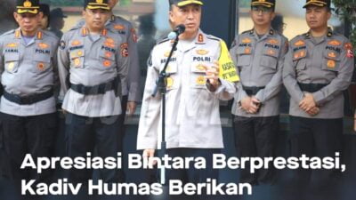 Kadiv Humas Berikan Penghargaan dan Beasiswa Bintara Berprestasi
