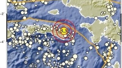 Gempa Terkini!! Berkekuatan Magnitudo 5,3 SR, Guncang Seramba Maluku