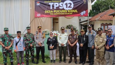 Forkopimda Cilacap Cek TPS Pastikan Aman dan Lancar Saat Pungut Suara