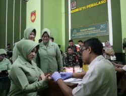 Peringati HUT Persit KCK Ke 78 Tahun, Persit Kodim Pemalang Adakan Donor Darah