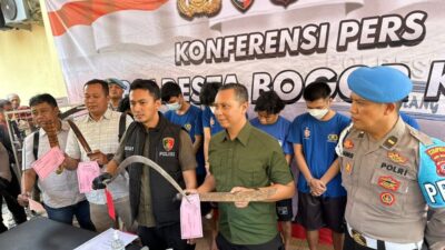 Diduga Hendak Tawuran, Pelaku Dan Puluhan Sajam Diamankan Satreskrim Polresta Bogor Kota