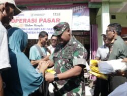 Guna Tekan Laju Inflasi, Kodim Pemalang Bersama Dinas Terkait Gelar Operasi Pasar Murah