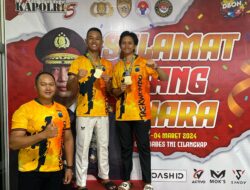 Keren, Dua Anggota Polresta Cilacap Raih Juara Pertama Kejuaraan Nasional Taekwondo Kapolri Cup