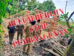 Pembangunan Tower Saradan Dihentikan Satpol PP Pemalang Karena Tak Berizin