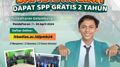 Hanya ITB ADIAS Pemalang SPP 2 Tahun Gratis, Buruan Daftar!!!