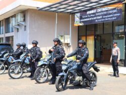 Puluhan Personil Polres Pekalongan Diterjunkan Guna Pengamanan Kegiatan PSHT Parluh 16 dan PSHT Parluh 17