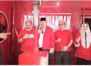 Ndoro Nur, Bacalon Bupati Pemalang, Hadiri Acara Penyerahan Estafet Api Mrapen Partai PDIP dengan Semangat Membara