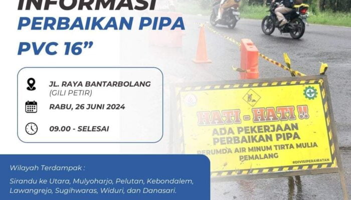 Upaya Cepat Perumda Tirta Mulia Atasi Kebocoran, Minimalisir Gangguan Pelanggan