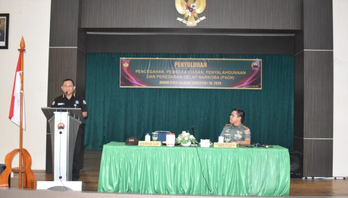 Gandeng BNNK Kodim Cilacap Gelar P4GN Tingkatkan Kesadaran Bahaya Narkoba Kepada Prajurit