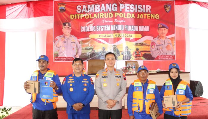 Jaga Harkamtibmas Jelang Pilkada Polairud Polda Jateng Sambang Pesisir Cilacap