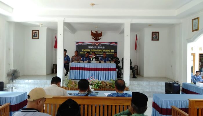 Kodim Cilacap Bersama Instansi Terkait Sosialisasikan Program TMMD di Desa Sawangan