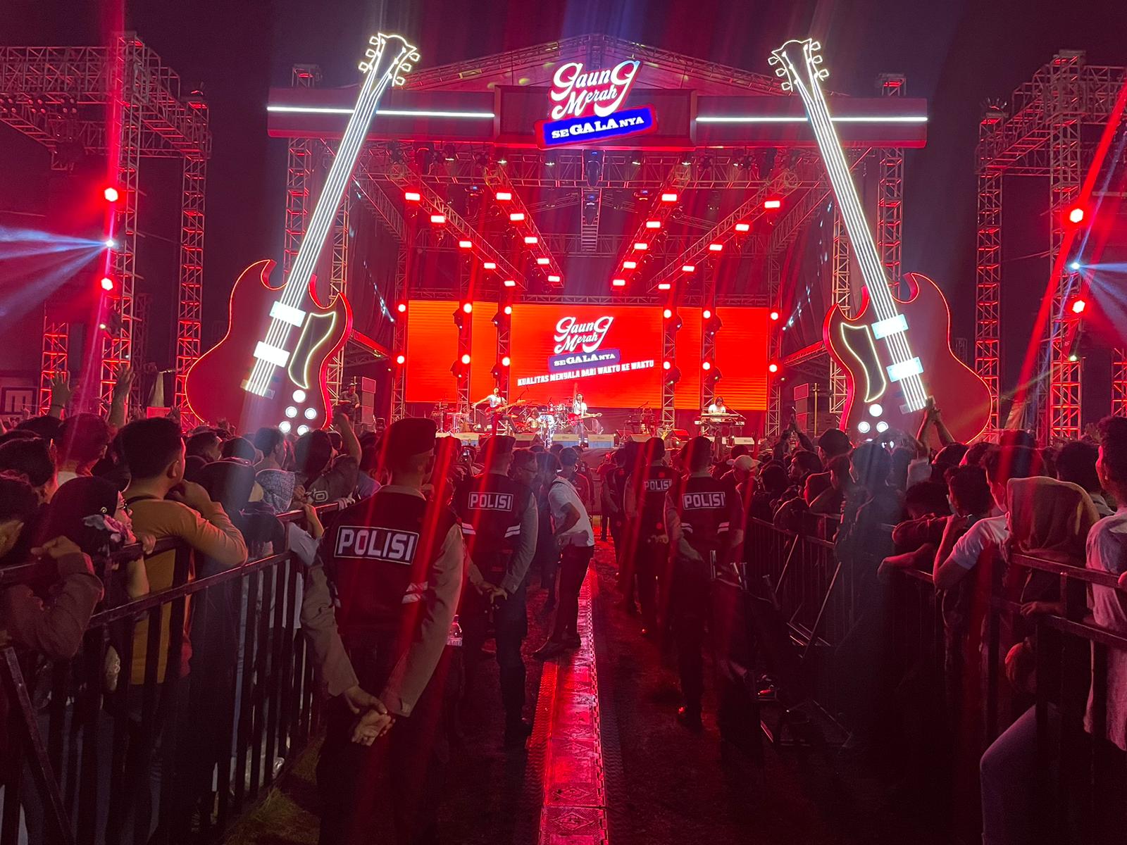 Konser Gaung Merah Segalanya Berlangsung Aman, Ratusan Personil Siaga