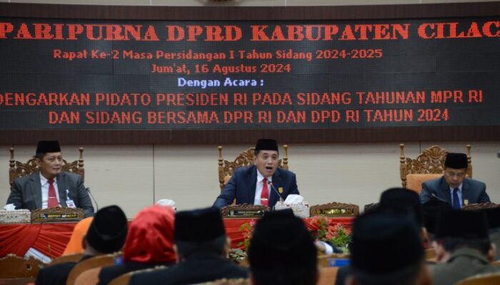 Dengarkan Pidato Kenegaraan Presiden Jokowi, DPRD Cilacap Gelar Rapat Paripurna