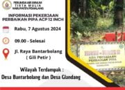 Informasi Penting! Perbaikan Pipa ACP 12 INC di Gili Petir Bantarbolang Mengakibatkan Gangguan Aliran Air Sementara