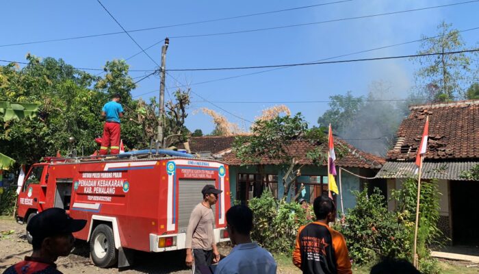 Lupa Matikan Tungku Kompor, Rumah Warga Bantarbolang Ludes Terbakar