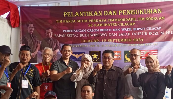 Tim Panca Setia Perkasa Dikukuhkan Siap Menangkan SBW FR Bupati dan Wakil Bupati Cilacap