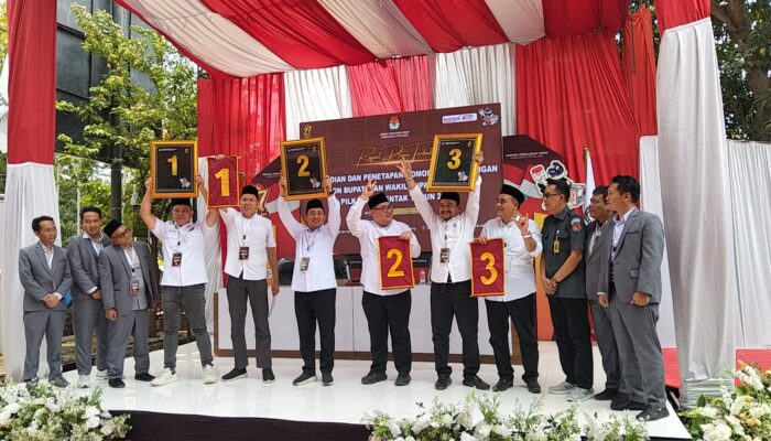 KPU Kabupaten Pemalang Gelar Pengundian dan Penetapan Nomor Urut Pasangan Cabub dan Wacabub 2024