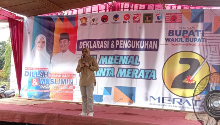 Cabup No urut 2,Dillah-MT Kukuhkan Tim tim Milenial di Minta Merata di Sabak Barat.