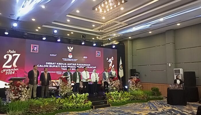 Paslon Bupati dan Wakil Bupati Cilacap Ikuti Debat Kedua Yang Digelar KPU