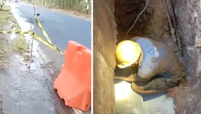 Sigap! Perumda Tirta Mulia Tangani Kebocoran Pipa di Desa Pegiringan Bantarbolang