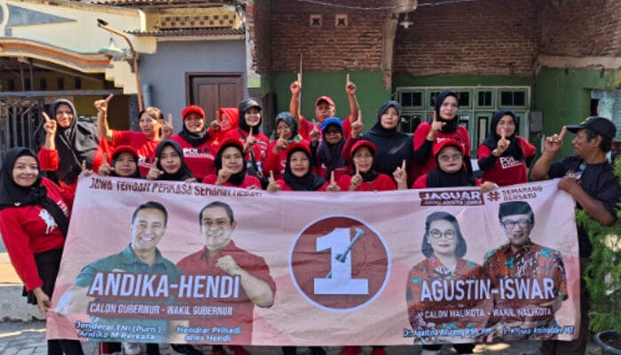 Gelar Senam Sehat, Ibu-ibu RW 04 Muktiharjo Kidul Dukung Andika Hendi dan Agustin Iswar