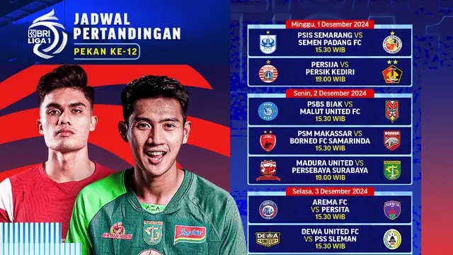 Jadwal Lengkap BRI Liga 1 Matchweek 12: Tayang Eksklusif di Vidio