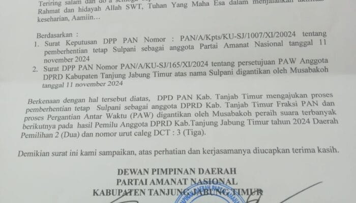 Kontroversi PAW Sulpani: Kemenangan Laza di Rantau Rasau Tak Menghentikan Proses