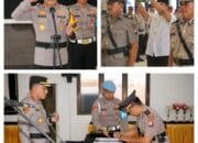 Kapolresta Banyuwangi Pimpin Upacara Sertijab Kabaglog, Kasat Intelkam dan Kapolsek Tegaldlimo