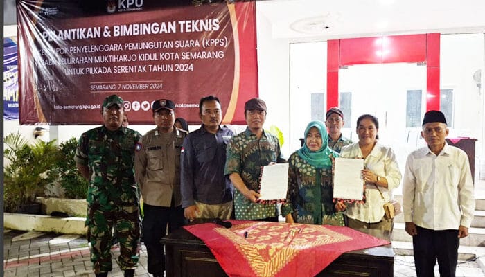 Sebanyak 336 KPPS Muktiharjo Kidul Resmi Dilantik PPS dan Ikut Bimbingan Teknis