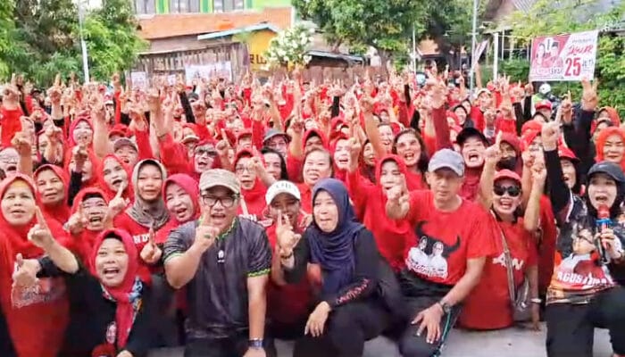 Warga Muktiharjo Kidul Senam Bersama, Nyatakan Dukung Andika Hendi dan Agustin Iswar