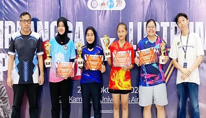Atlet UKM Tenis Meja Universitas Semarang Ukir Prestasi Kejurnas Unair VI Tahun 2024