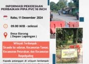 Perbaikan Pipa PVC di Silarang, Distribusi Air Bersih Terganggu