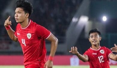 Marselino Terkena Kartu Merah, Indonesia Tahan Laos dengan Skor 3-3