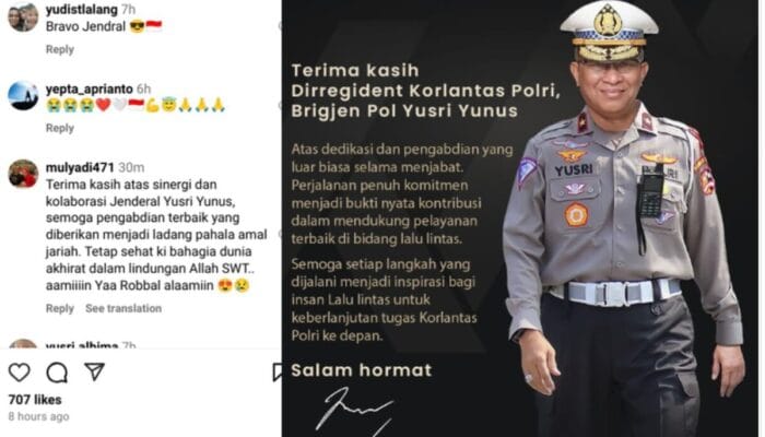 Innalillahi, Brigjen Pol Yusri Yunus, Pati Mabes Polri, Tutup Usia