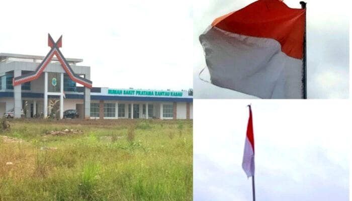 Sorotan Media Berbuah Aksi, RS Pratama Rantau Rasau Segera Ganti Bendera yang Rusak