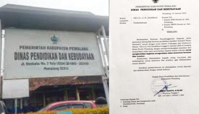 Sekolah Dableg! Dinas Pendidikan Pemalang Tegas Hentikan Kegiatan Nonton Bareng Film Pendidikan Karakter!