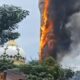 Panik, Menara Masjid Agung Darussalam Bojonegoro Terbakar, Dugaan Korsleting Listrik