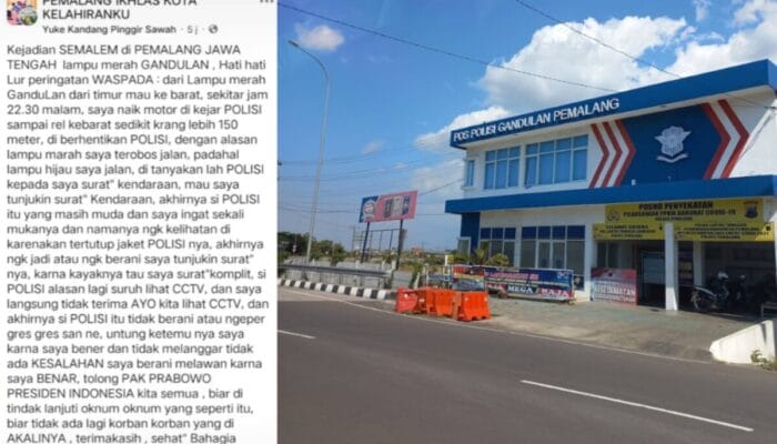 Aksi Oknum Polisi di Pos Gandulan Pemalang Jadi Sorotan Usai Unggahan Netizen di Media Sosial, Tak Jadi Ditilang !