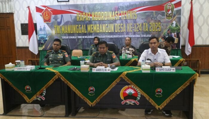 Dandim Cilacap Hadiri Rakornis TMMD Reguler ke-124