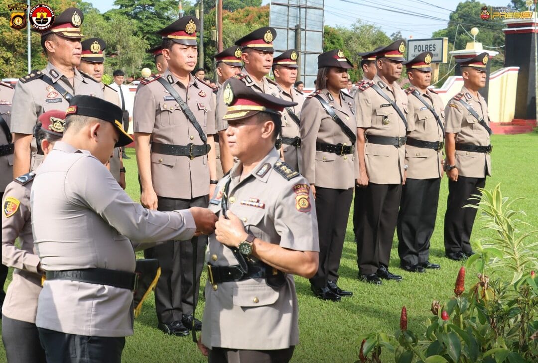 Kapolres Pimpin Sertijab Pejabat Utama dan Kapolsek di Tanjab Timur