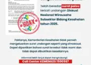 HOAKS! Waspada Surat Undangan Diskusi Nasional Wirausaha Kesehatan Palsu