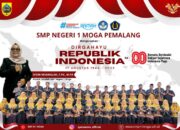 Semangat 80 Tahun Kemerdekaan: SMPN 1 Moga Pemalang “Bersatu Berdaulat, Indonesia Maju”