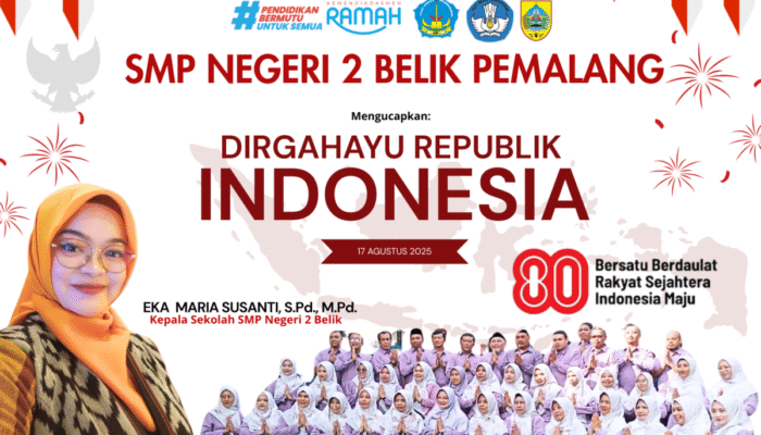 SMPN 2 Belik Mengucapkan Selamat HUT ke-80 RI Tahun 2025