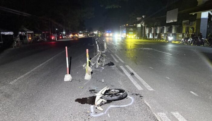 Tabrak Pembatas Perbaikan Jalan, Pengendara Motor Tewas Akibat Cedera Kepala Berat